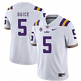 LSU Tigers 5 Derrius Guice White Nike College Football Jersey Dzhi,baseball caps,new era cap wholesale,wholesale hats